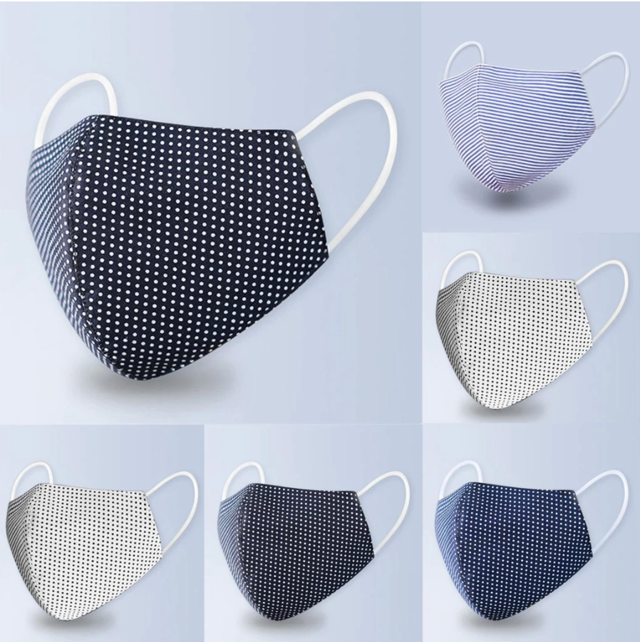 Dots and Stripes Cloth Face Masks for Women