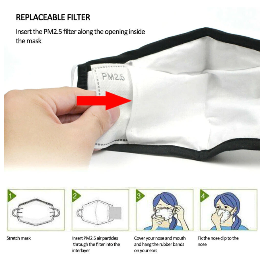 PM2.5 Disposable Mask Filters (Set of 10)