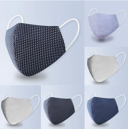 Dots and Stripes Cloth Face Masks for Women